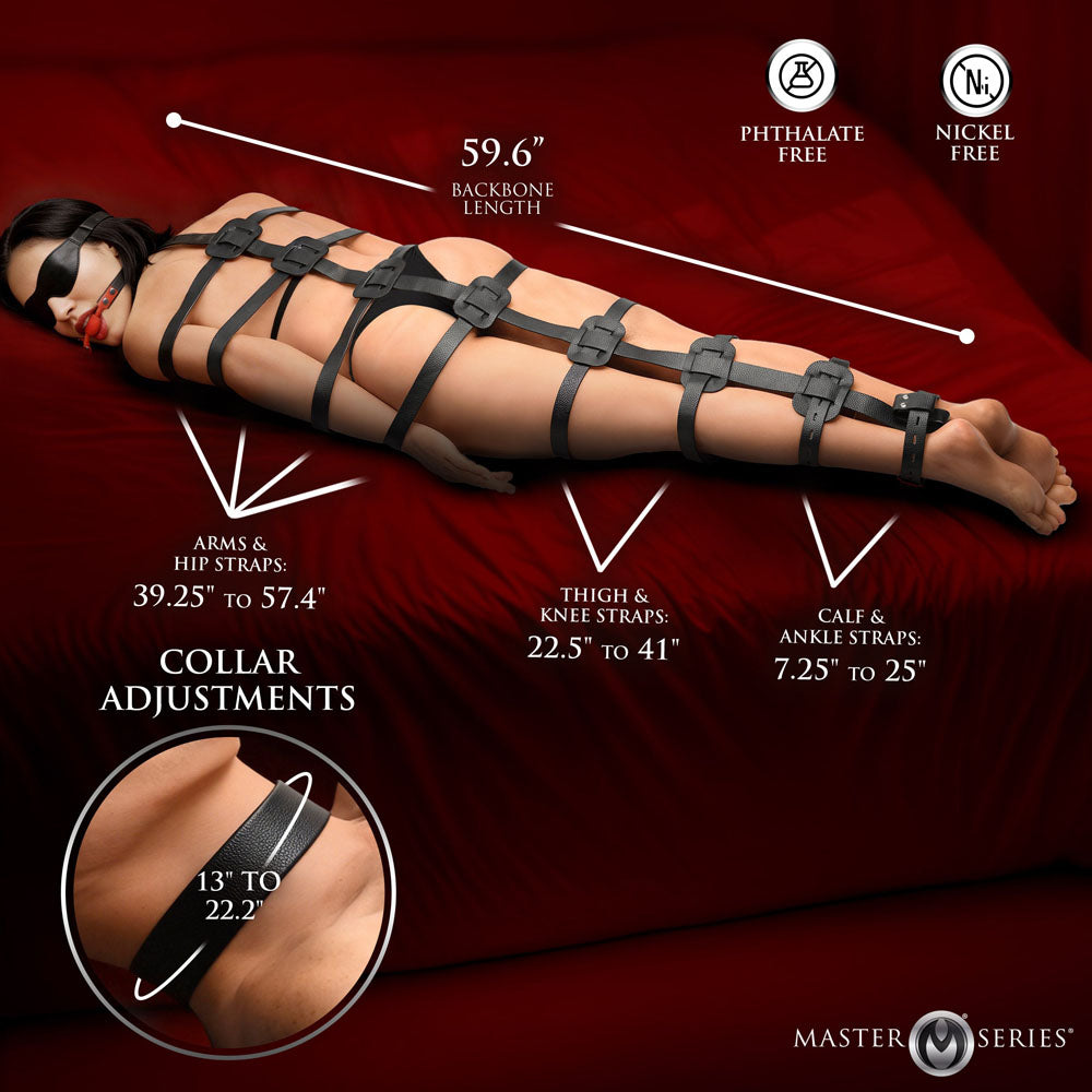 Master Series Backbone - Black Full Body Harness Restraints - AH739