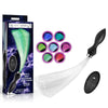 Booty Sparks Vibrating Silicone Fibre Optical Butt Plug - Black USB Rechargeable Butt Plug with Multicolour Fibre Optic Tail - AH766