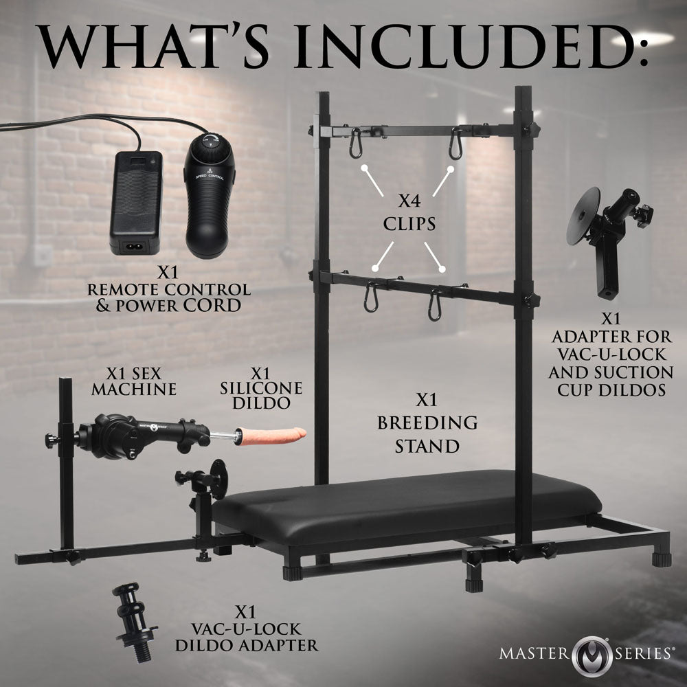 Master Series Breed Master - Breeding Restraint Stand with Sex Machine - AH791