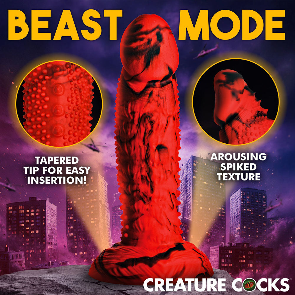 Creature Cocks Gojira - Red/Black 18.5 cm Fantasy Dildo - AH850