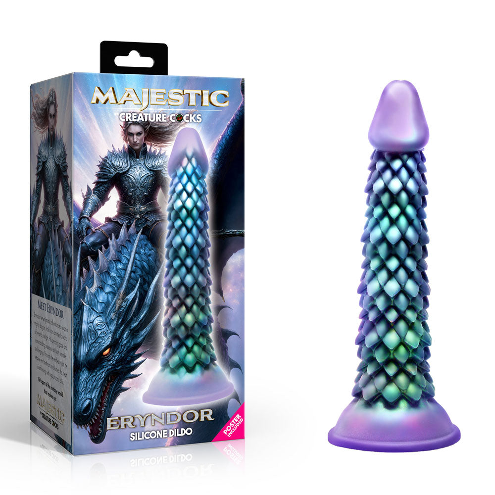 Majestic Eryndor - Opal 22.9 cm Fantasy Dragon Dildo - AH947