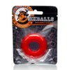 OXBALLS DO-NUT- 2 jelly cockring w/ flat inner chamber RED