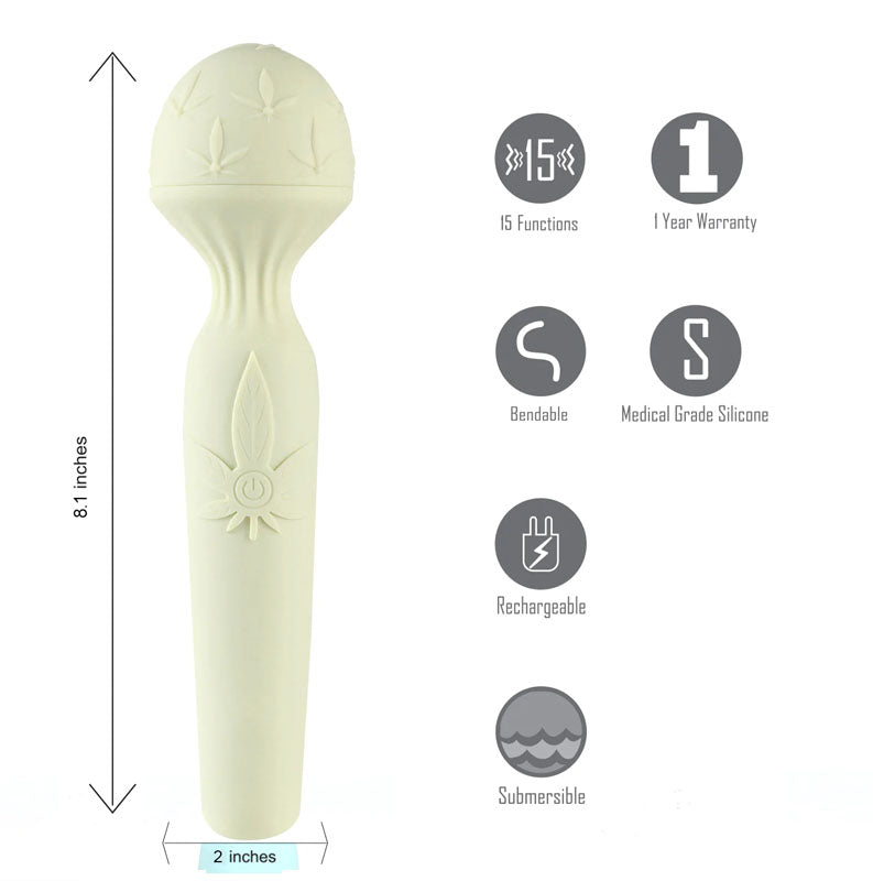 Maia Marlie 420 - Green 20.6 cm USB Rechargeable Massage Wand-AV304-LF