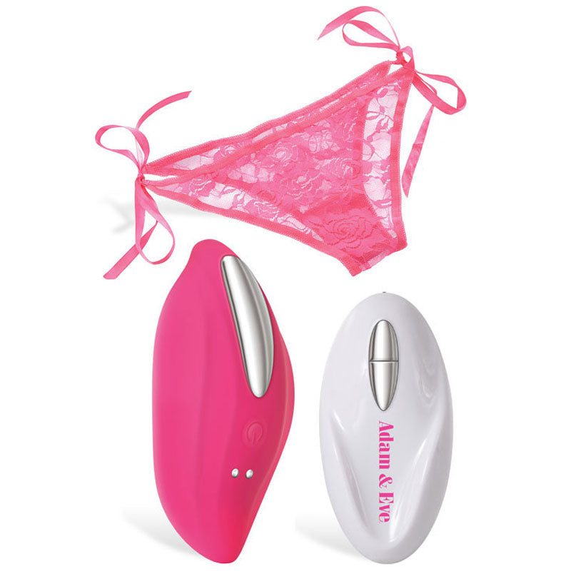 Adam & Eve Eves Rechargeable Vibrating Panty With Remote - Pink Vibrating Panty with Remote Con