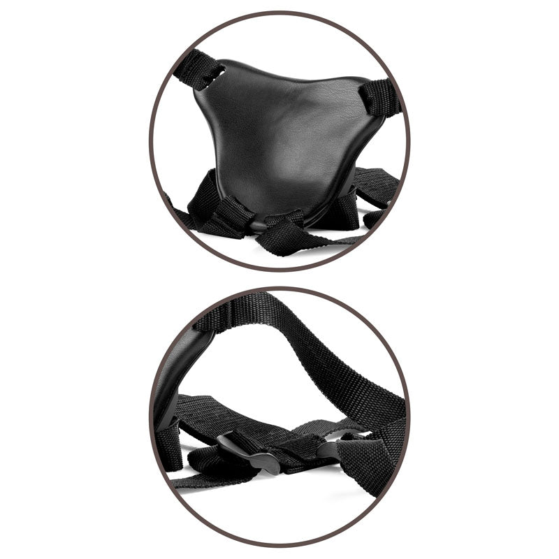 King Cock Elite Comfy Body Dock Strap-On Harness - Black Adjustable Strap-On Harness (No Probe Included)-BD102-29