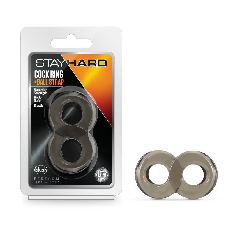 Stay Hard Cock Ring and Ball Strap - Black Cock & Ball Ring-BL-00465