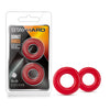 Stay Hard Donut Rings - Red Cock Rings - Set of 2-BL-00898