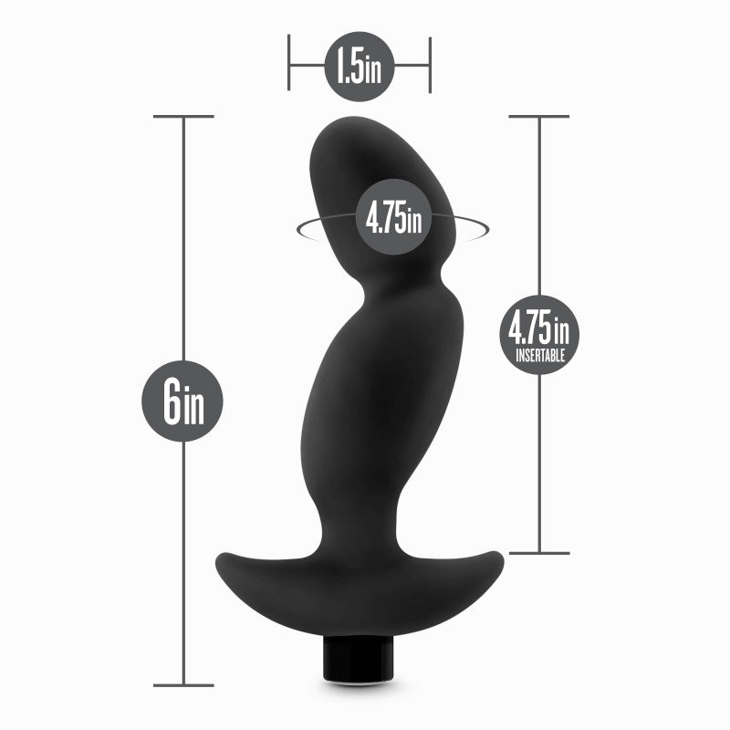 Anal Adventures Platinum Vibrating Prostate Massager 04 - Black 16.5 cm USB Rechargeable Prostate Massager-BL-11645