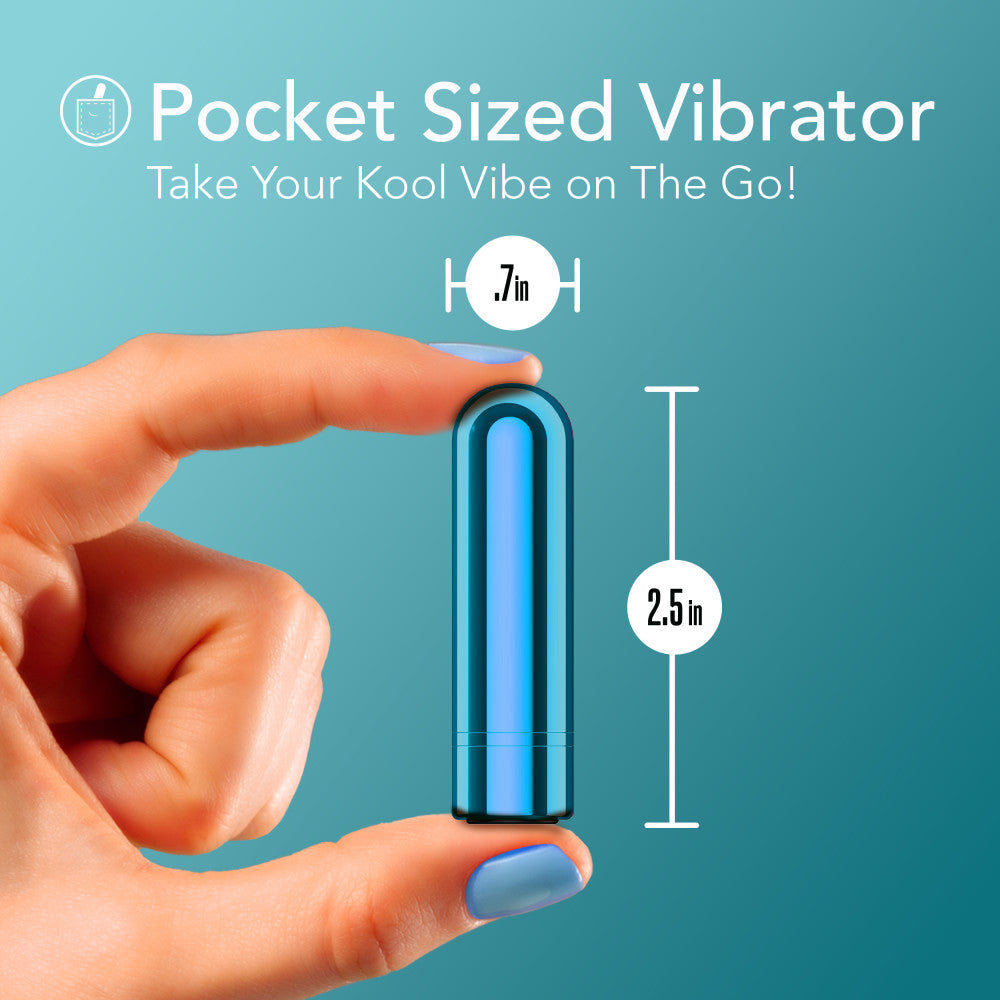 Kool Vibes - Rechargeable Mini Bullet - Blueberry - Blueberry 6.4 cm USB Rechargeable Bullet-BL-14302