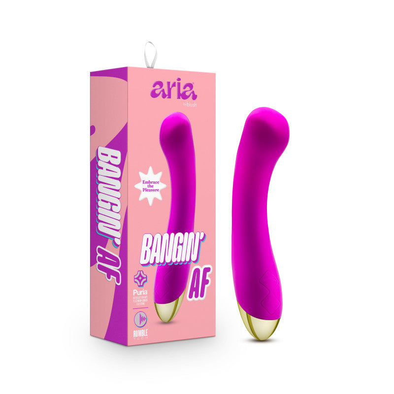 Aria Bangin AF - Purple 18.4 cm USB Rechargeable Vibrator-BL-21201