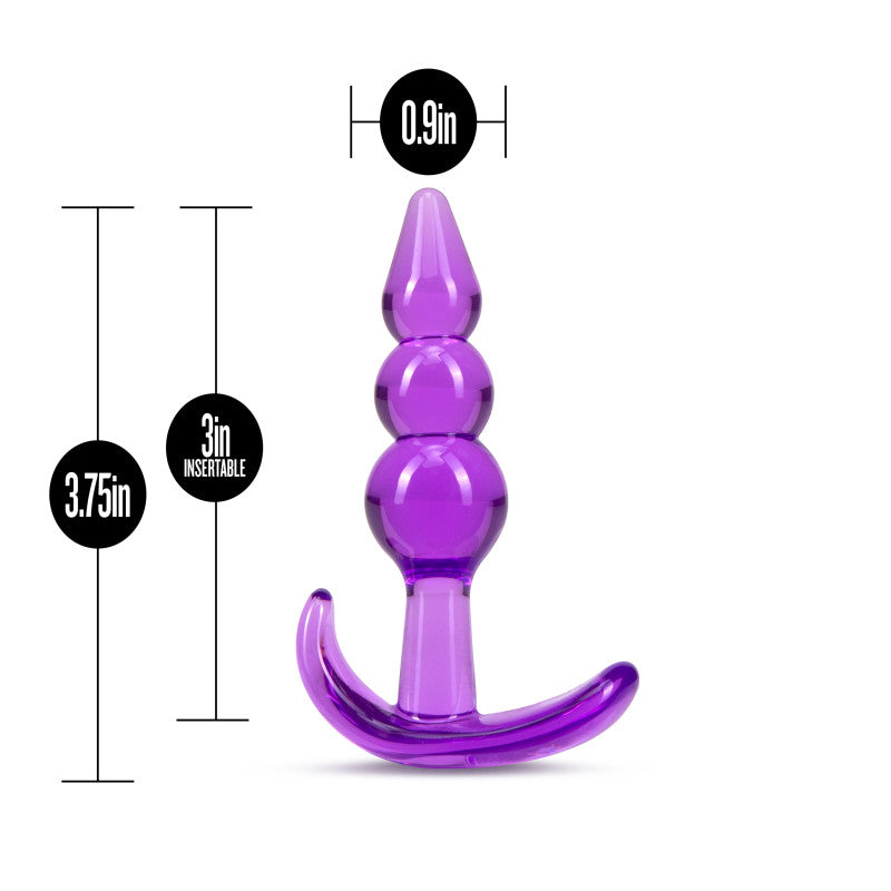 B Yours Triple Bead Anal Plug - Purple 9.5 cm Butt Plug-BL-24411