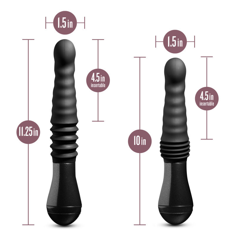 Temptasia Lazarus Thrusting Dildo - Black 25.4 cm USB Rechargeable Thrusting Dildo-BL-29985