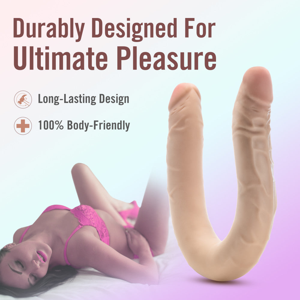 Dr. Skin Plus 16.5 Posable Double Dong - Flesh 42 cm Double Dong-BL-32093