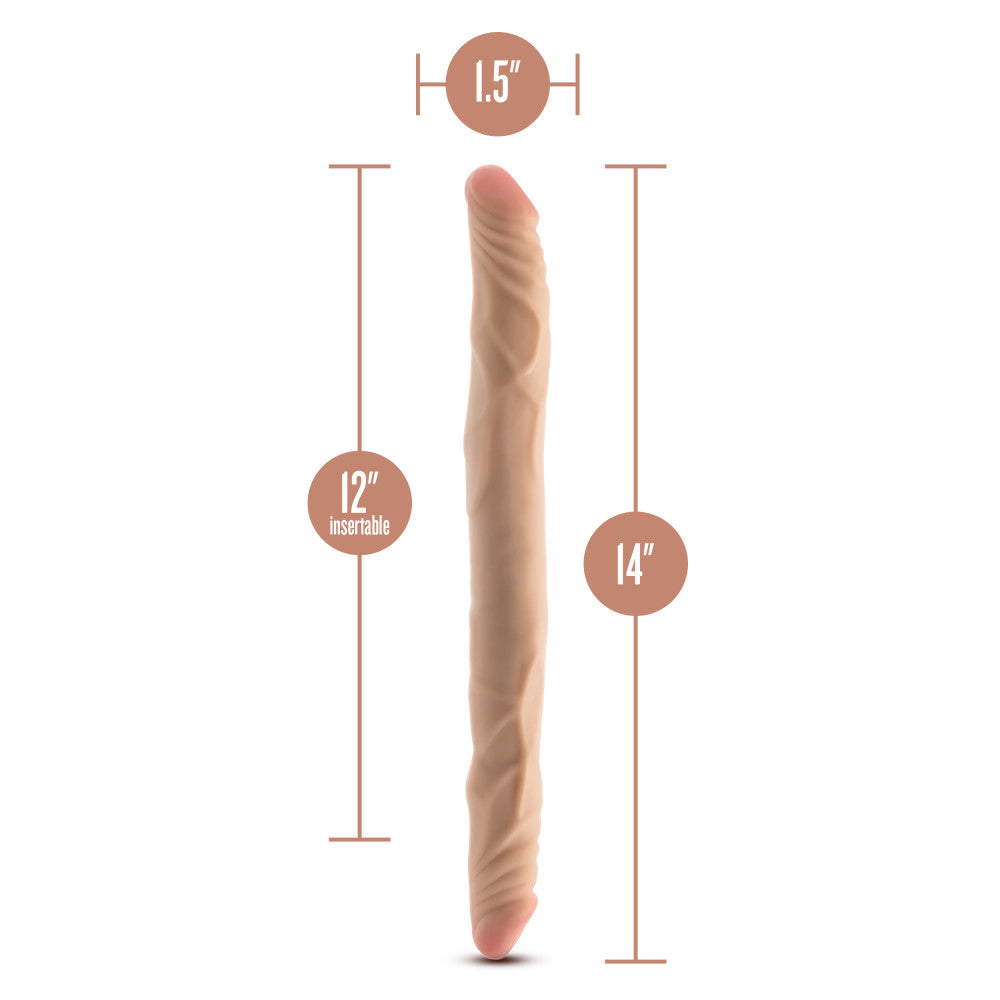 Dr. Skin Plus 14 Posable Double Dong - Flesh 35.5 cm Double Dong-BL-39753