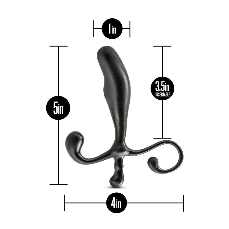 Anal Adventures Prostate Stimulator - Black 12.7 cm Prostate Massager-BL-40085