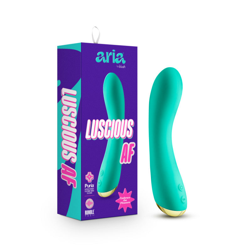 Aria Luscious AF - Teal 17.8 cm USB Rechargeable Vibrator-BL-45822