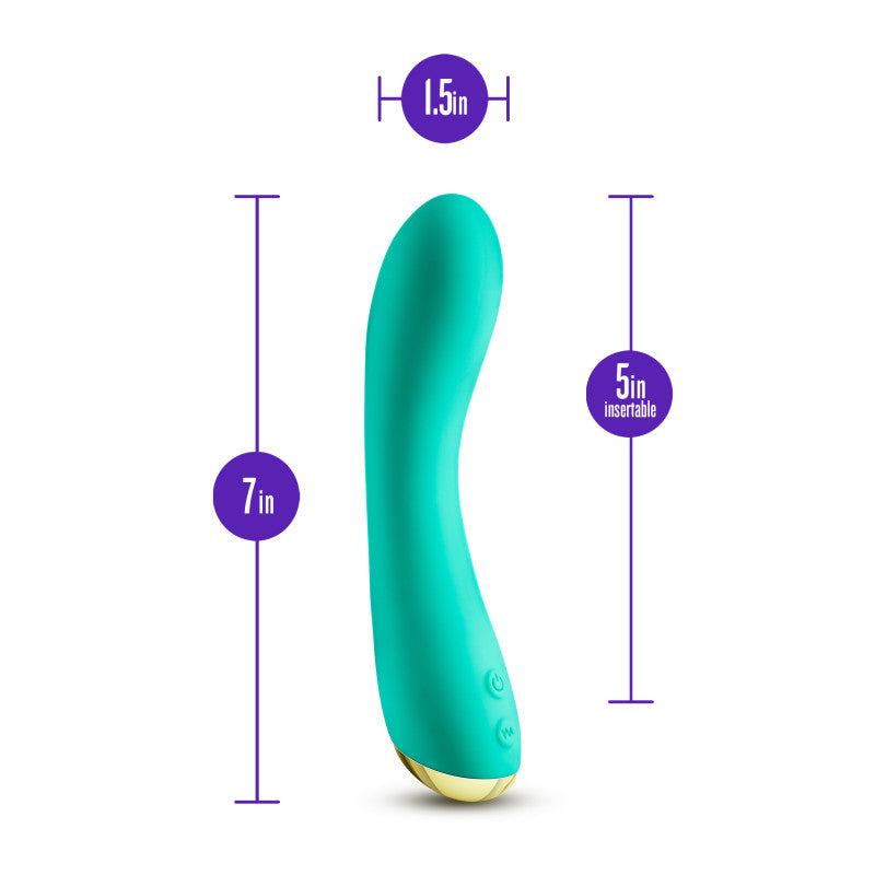 Aria Luscious AF - Teal 17.8 cm USB Rechargeable Vibrator-BL-45822