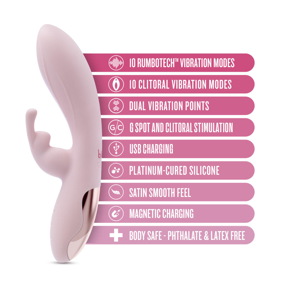 Blush - Morgan - Pink 19.7 cm USB Rechargeable Rabbit Vibrator-BL-47600