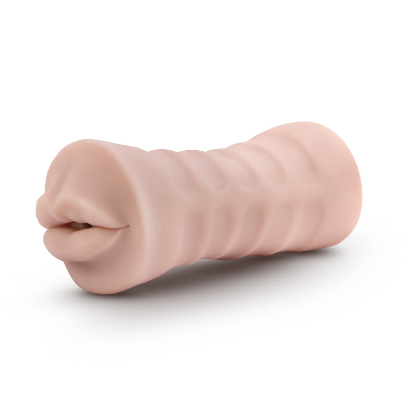 M for Men - Skye - Flesh Vibrating Mouth Stroker-BL-73523