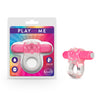 Play With Me Teaser Vibrating C-Ring - Clear/Pink Vibrating Cock Ring-BL-74100