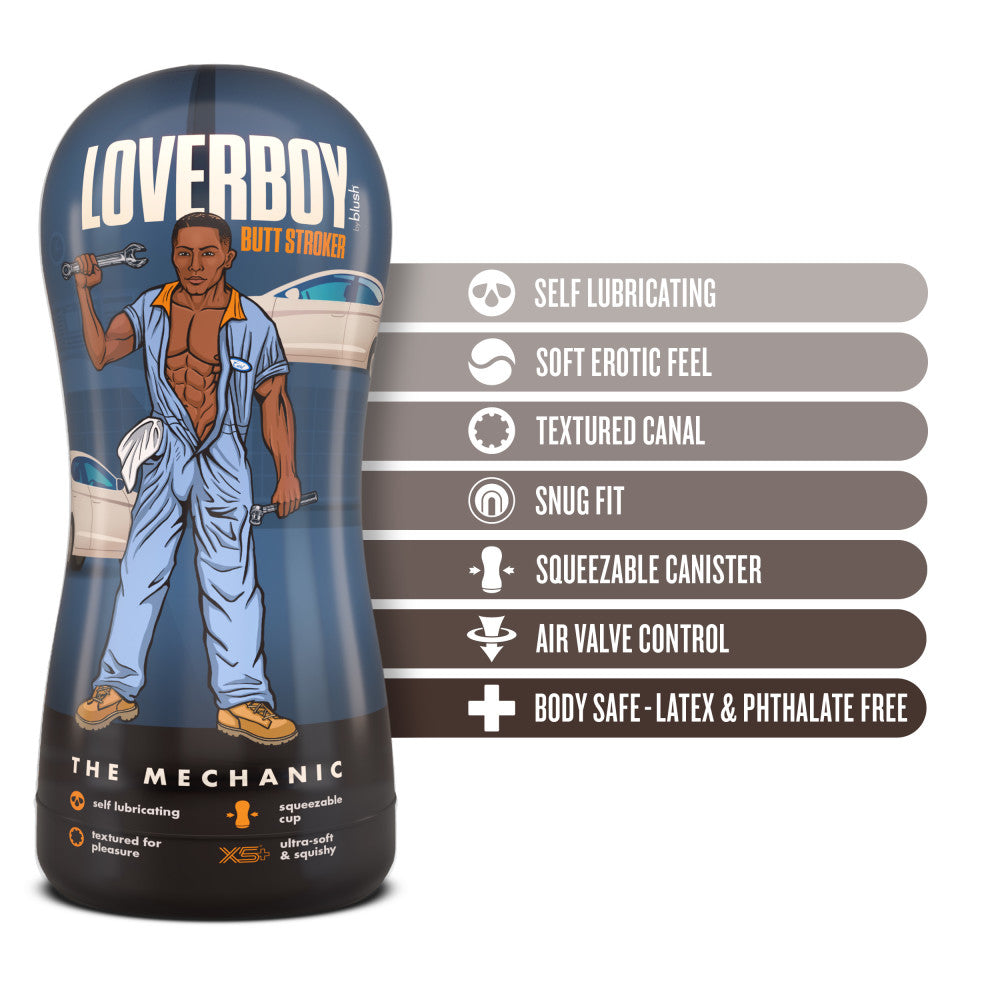 Loverboy The Mechanic - Brown Male Ass Stroker-BL-84046