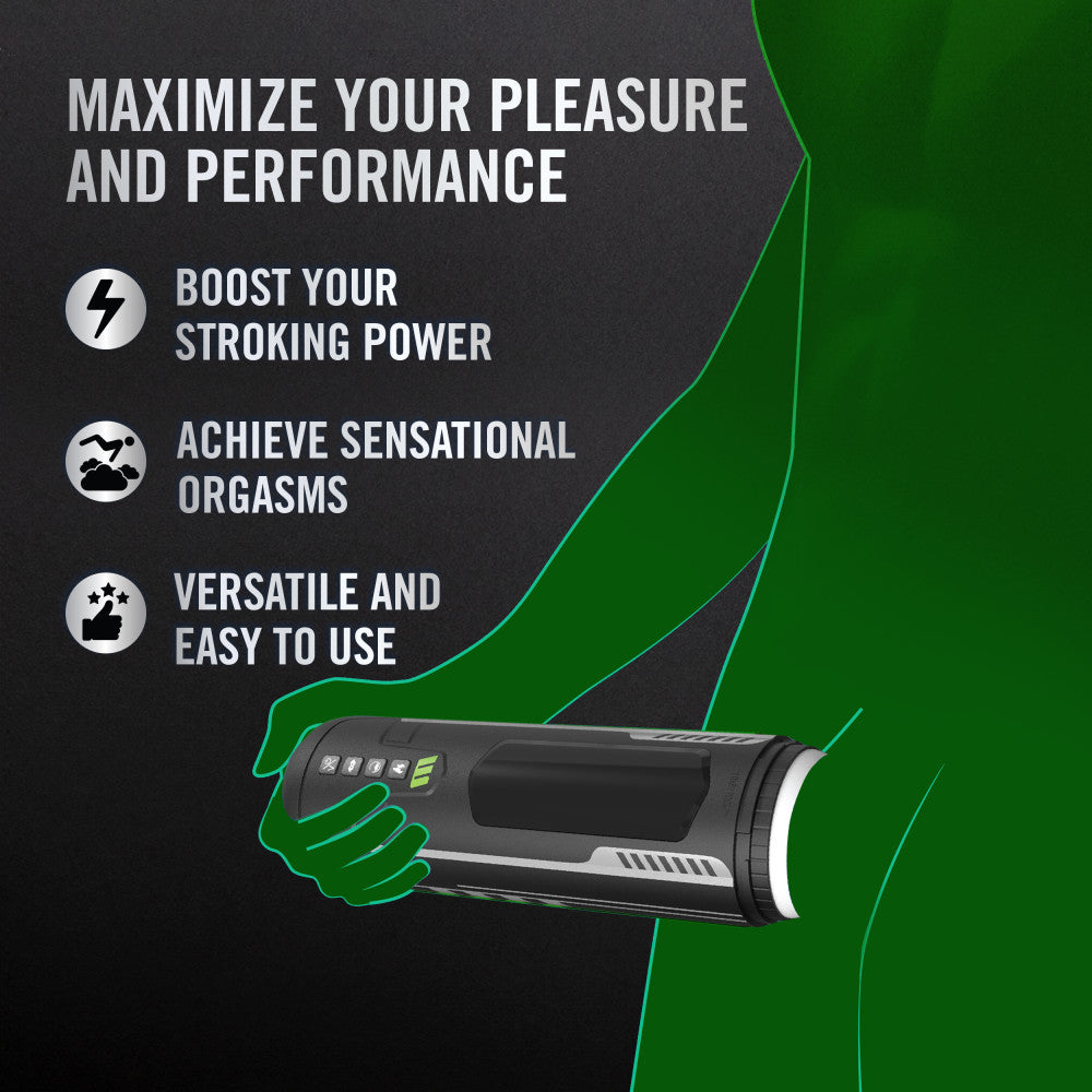 M For Men - Master Blaster - USB Rechargeable Vibrating & Sucking Auto Stroker