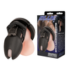 Blue Line SILICONE CHASTITY COCK CAGE - BLACK