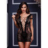 Baci White Label Corset Front Lace Mini Dress - Black - Black - One Size-BLW3126