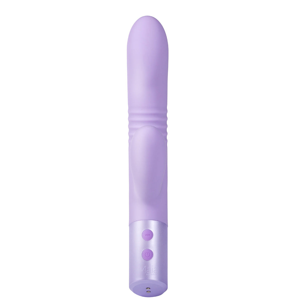 Maia AYLA - Lavender 24.4 cm USB Rechargeable Thrusting Rabbit Vibrator-BO-23-004