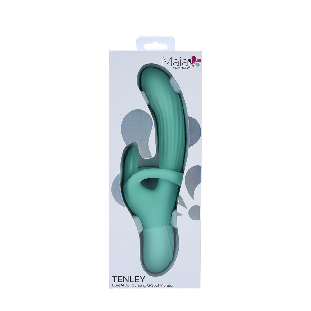 Maia TENLEY - Mint Green 24.1 cm USB Rechargeable Gyrating Rabbit Vibrator - BO-25-31-GREEN