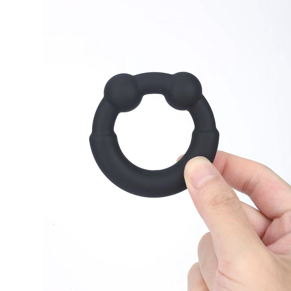 Maia AXEL - Black Beaded Cock Ring - BO-26-04