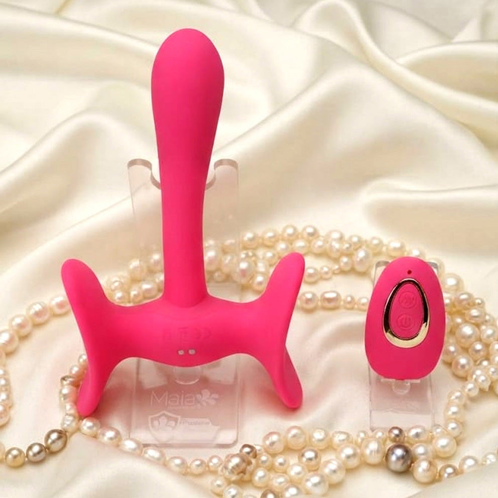 Maia PAISLEE - Pink 16.5 cm USB Rechargeable Thigh Hold Vibrator with Wireless Remote - BO-26-14