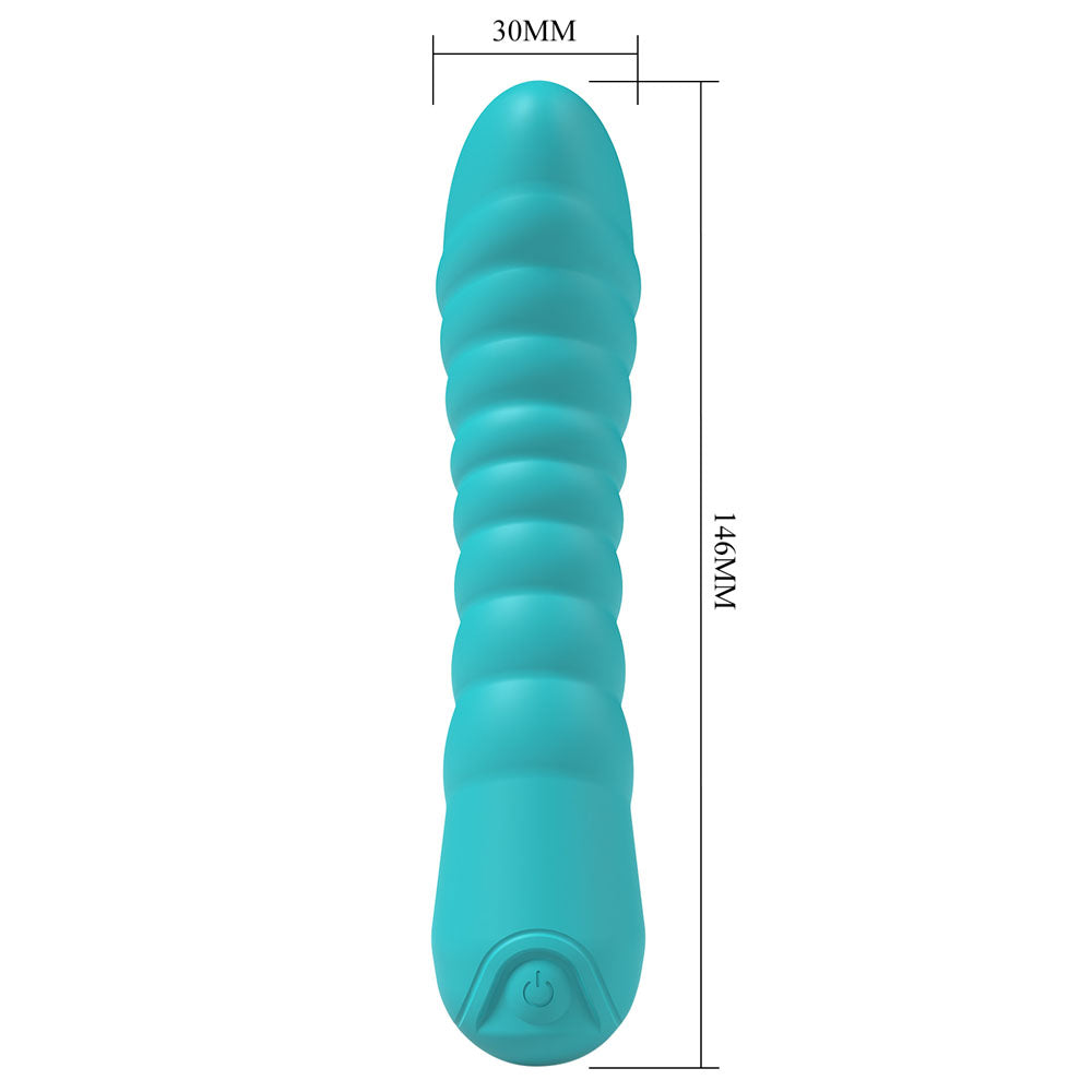 Party Up JAYLEI - Teal - Teal 14.6 cm USB Rechargeable Vibrator-BP-W00005-1