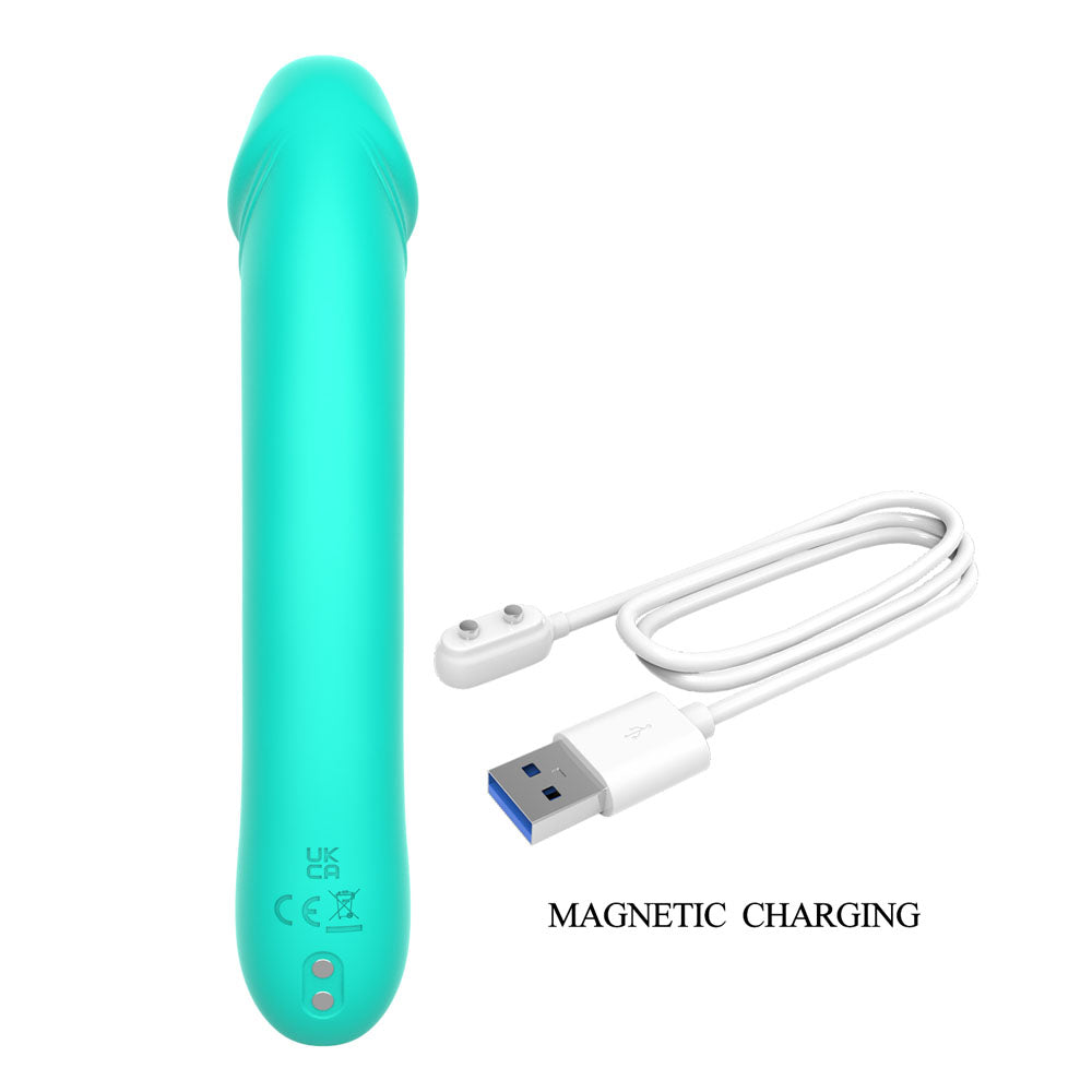 Party Up NIKI - Teal - Teal 15.4 cm USB Rechargeable Vibrator-BP-W00007