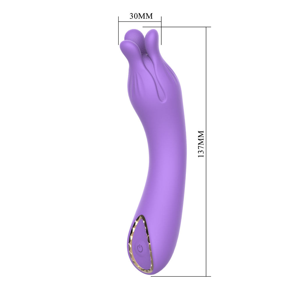 Party Up KELLY - Purple - Purple 13.7 cm USB Rechargeable Vibrator-BP-W00008