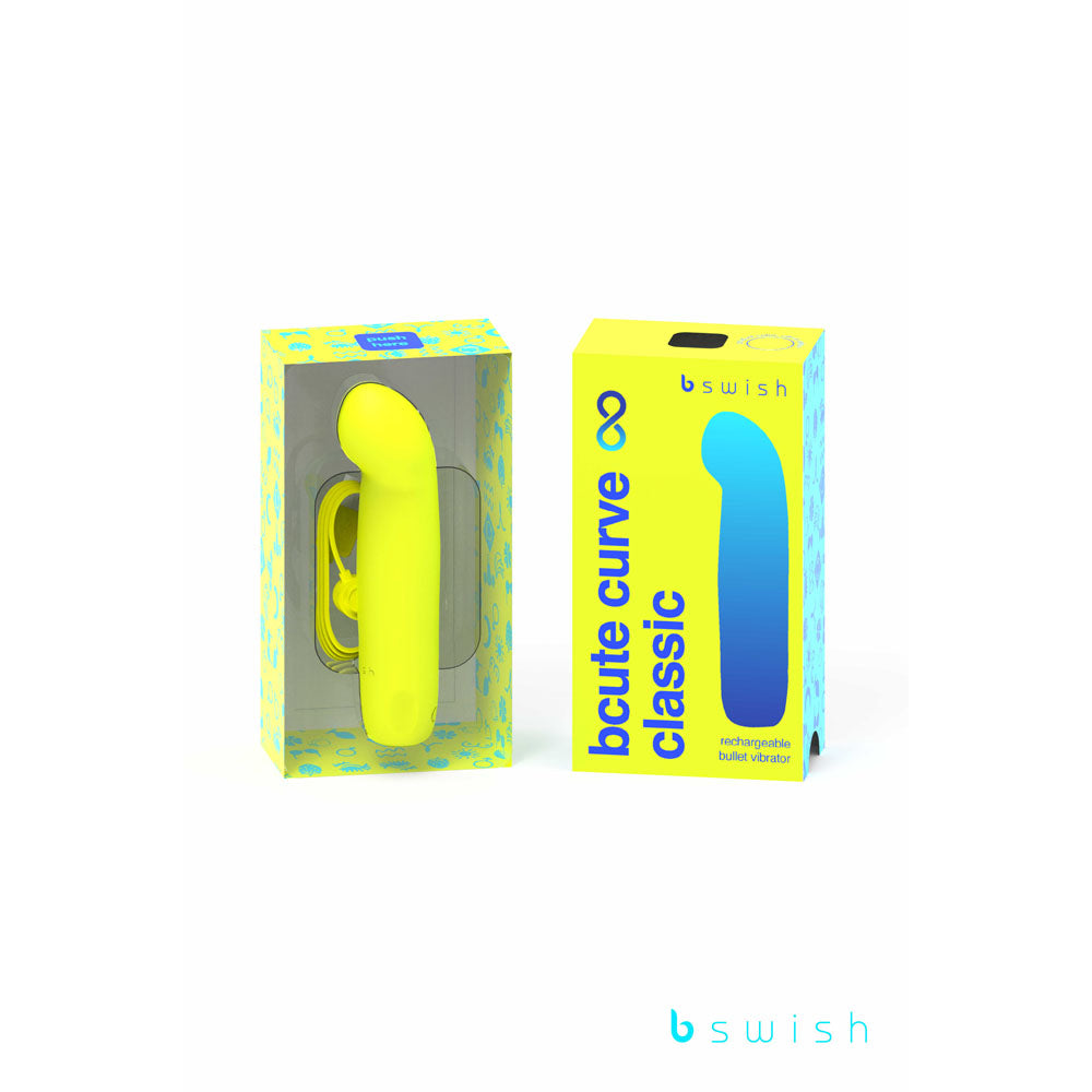 Bcute Curve Infinite Classic - Citrus Yellow - Yellow 10 cm USB Rechargeable Vibrator-BSBCI0365