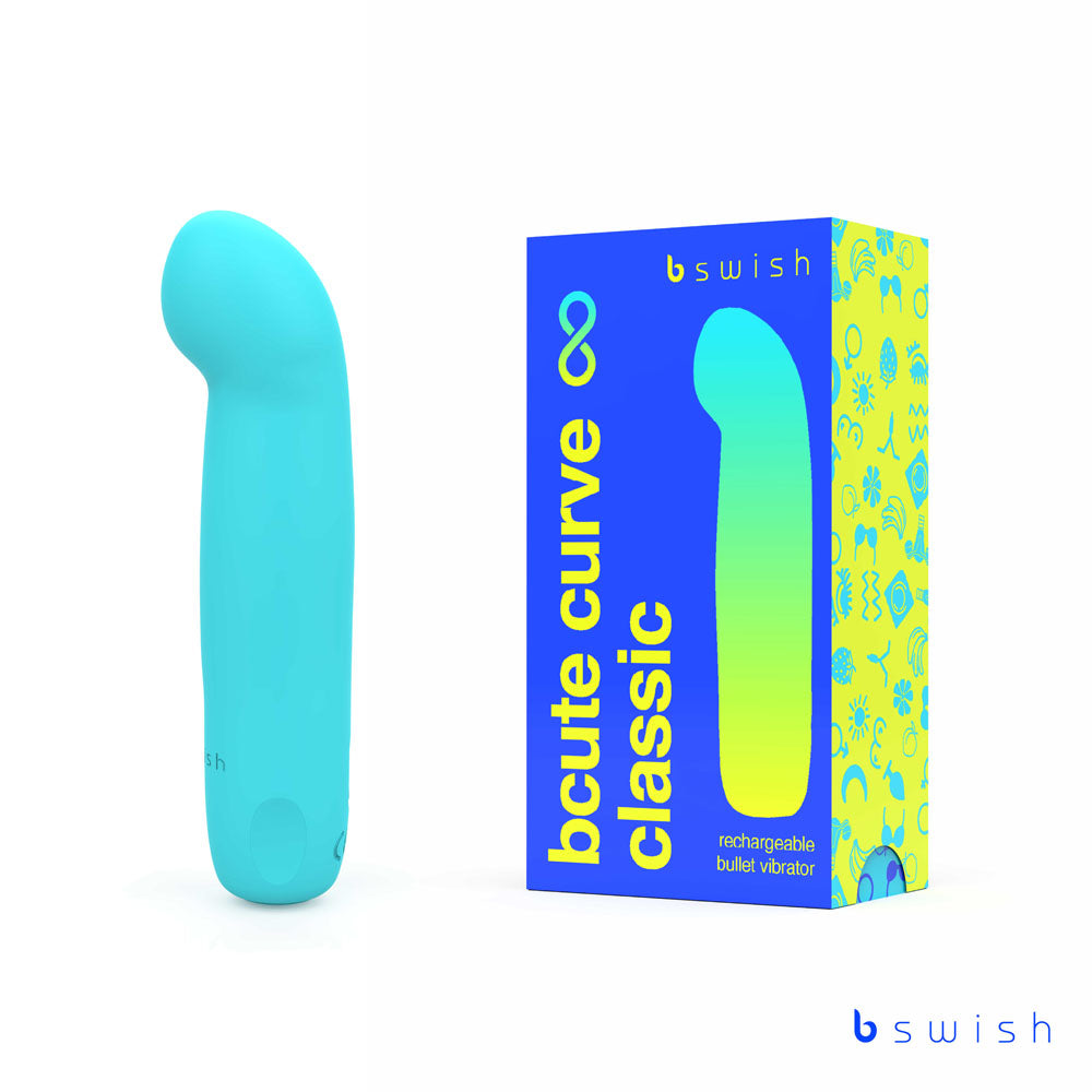 Bcute Curve Infinite Classic - Electric Blue - Blue 10 cm USB Rechargeable Vibrator-BSBCI0372