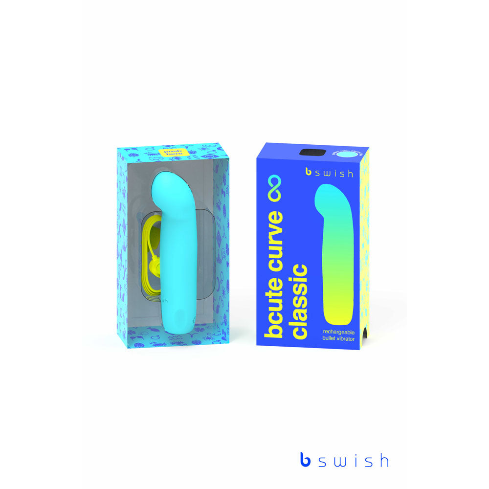 Bcute Curve Infinite Classic - Electric Blue - Blue 10 cm USB Rechargeable Vibrator-BSBCI0372