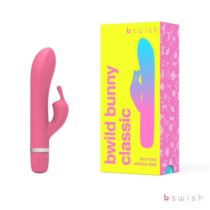 Bwild Classic Bunny - Guava - Guava 15.2 cm (6) Rabbit Vibrator-BSCWB1436