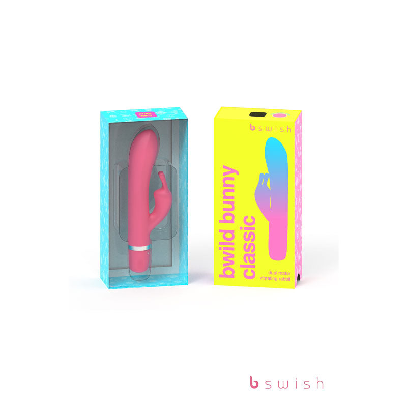 Bwild Classic Bunny - Guava - Guava 15.2 cm (6) Rabbit Vibrator-BSCWB1436