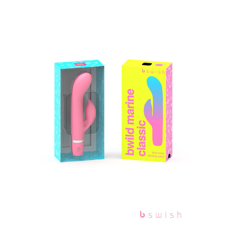 Bwild Classic Marine - Guava - Guava Pink 15.2 cm Rabbit Vibrator-BSCWM1467