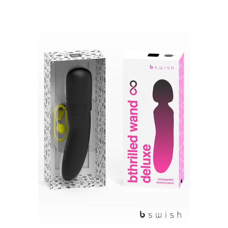 Bthrilled Premium - Noir�������������� - Black 21 cm USB Rechargeable Massage Wand-BSPTH0136