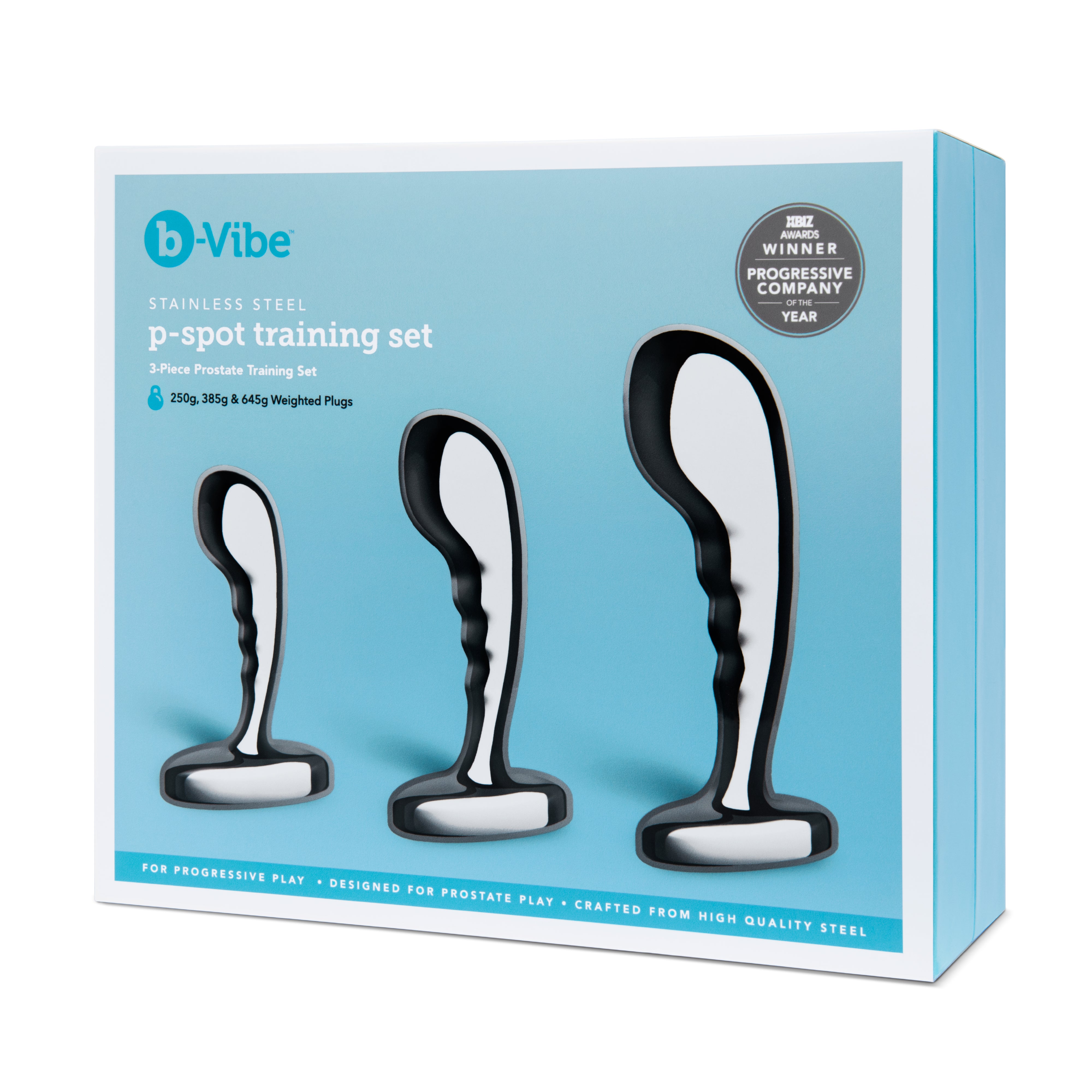 B-Vibe STAINLESS STEEL P-SPOT TRAINING SET-BV-054