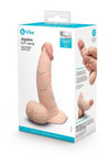 B-Vibe Slipskin Realistic Silicone Dildo-6.5" Curved Cream-BV-059CRM