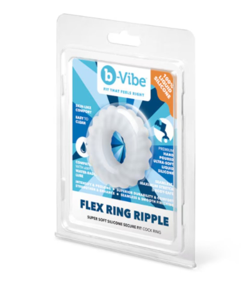 b-Vibe Flex Ring Ripple - Ultra Soft Silicone Cock Ring-BV-133