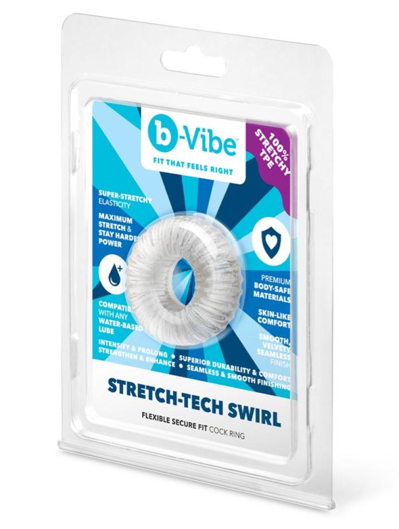 b-Vibe Stretch-Tech Swirl - Ultra Stretchy Cock Ring-BV-168
