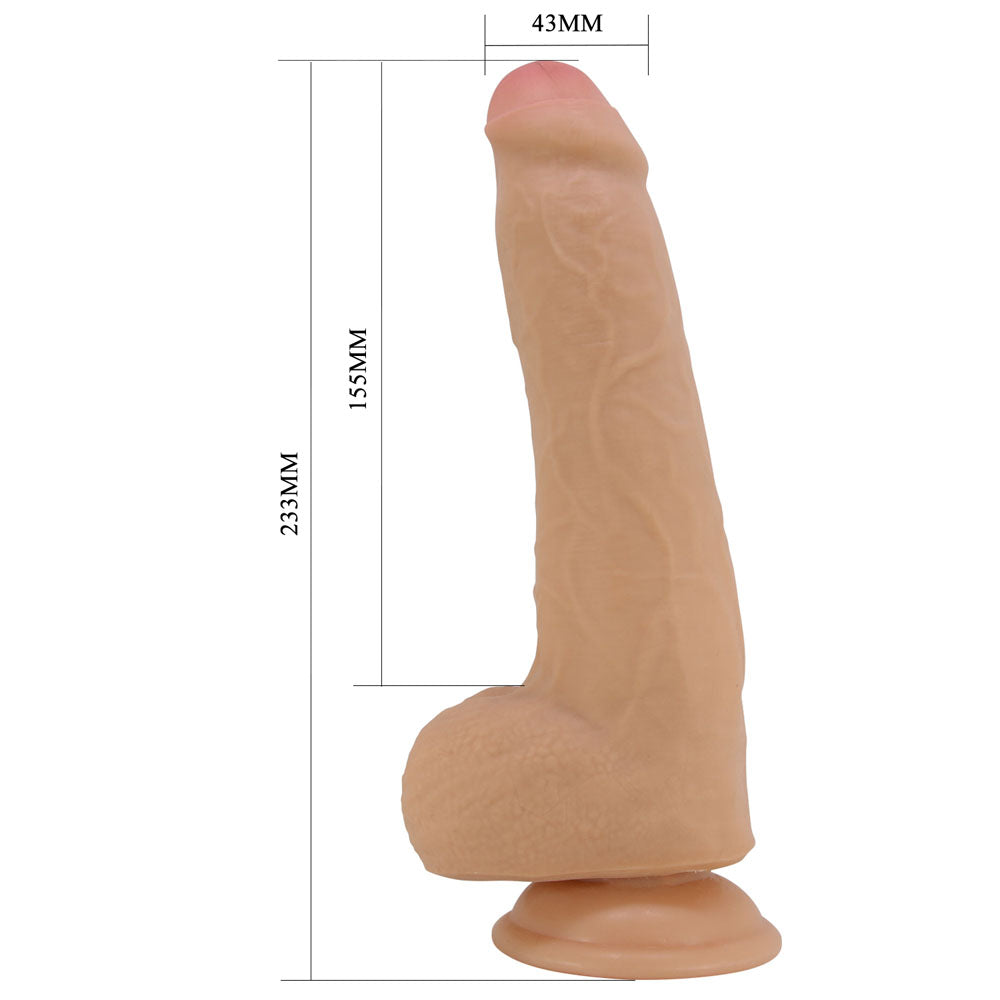 Party Up THOMAS Slide Skin Dong - Flesh 23 cm Flexible Dildo-BW-008116LP-PU