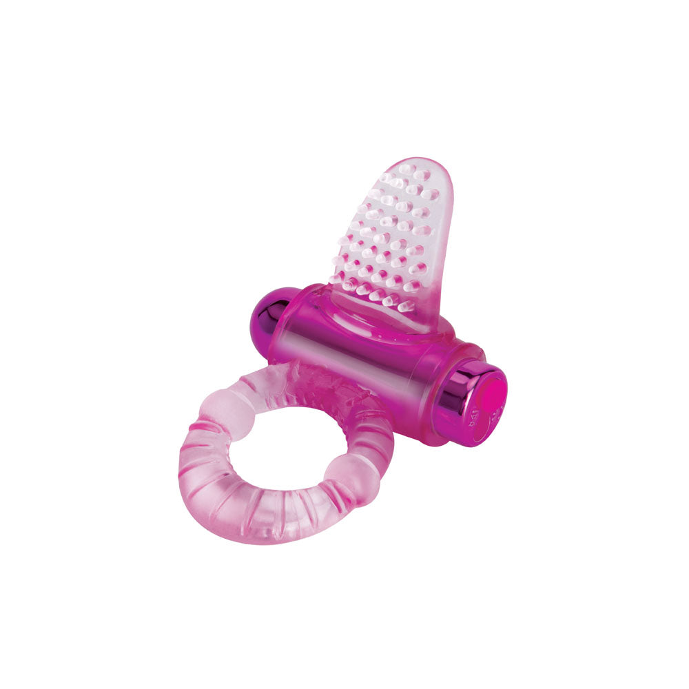 Bodywand Rechargeable Lick It Pleasure Ring - Pink USB Rechargeable Vibrating Cock Ring-BW1502