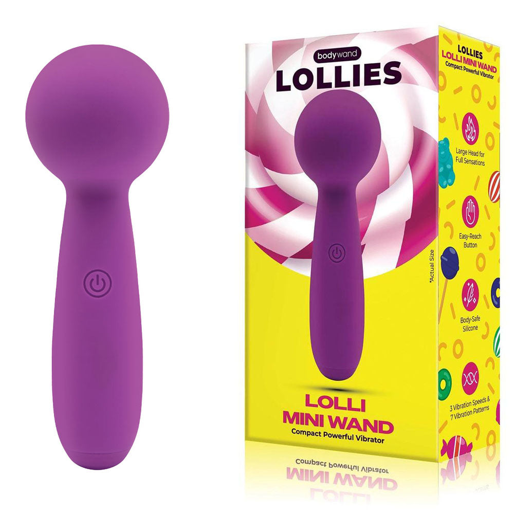 Bodywand Lolli Mini Wand - Purple - Purple 11 cm USB Rechargeable Mini Massage Wand-BW168