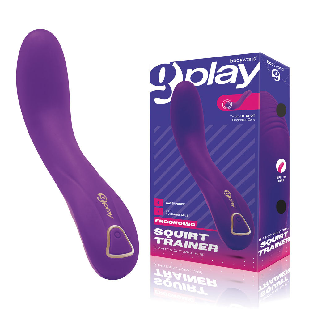 Bodywand G-Play Ergonomic Squirt Trainer - Purple 19 cm USB Rechargeable Vibrator-BW802